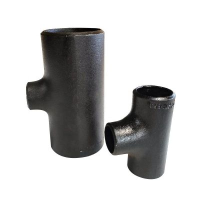 Round Carbon Steel Black Mild Pipe Fitting Equal Welded Reducing Tee Seamless